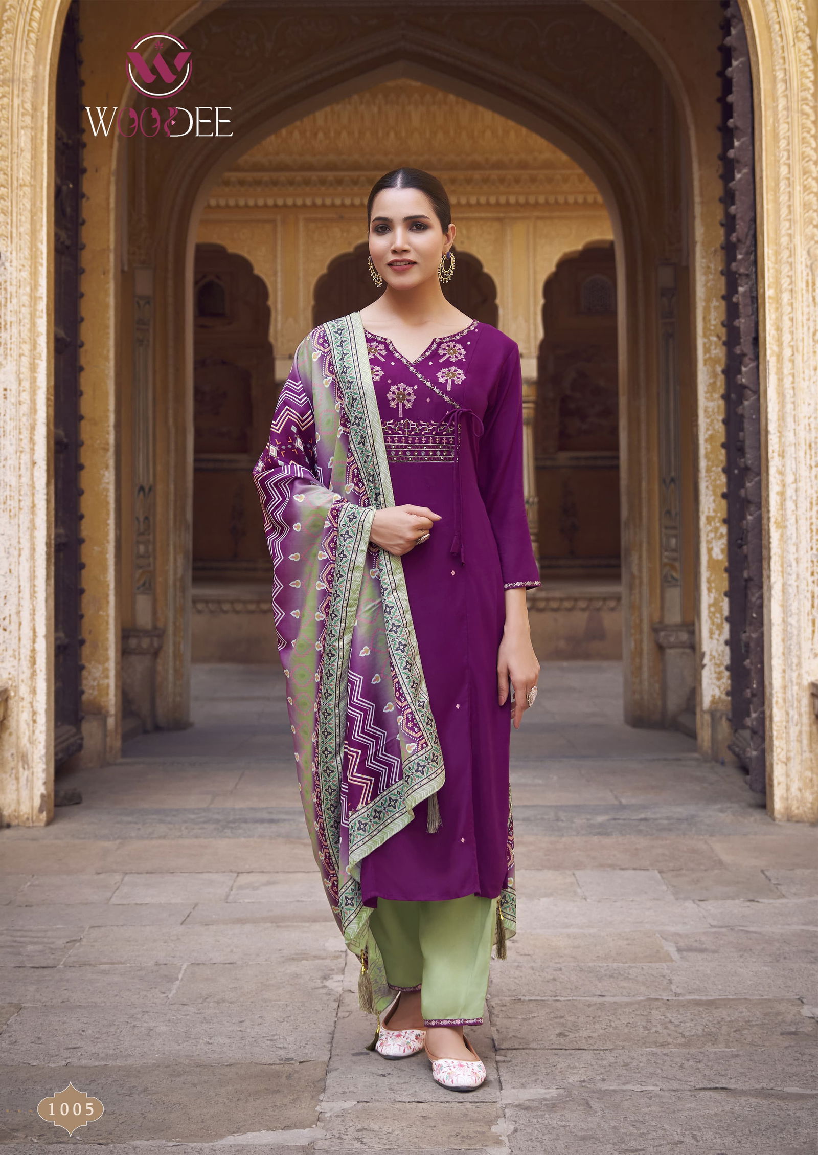 Golden Pearl Vol 1 By Woodee Premium Rayon Designer Kurti With Bottom Dupatta Wholesale Shop In Surat